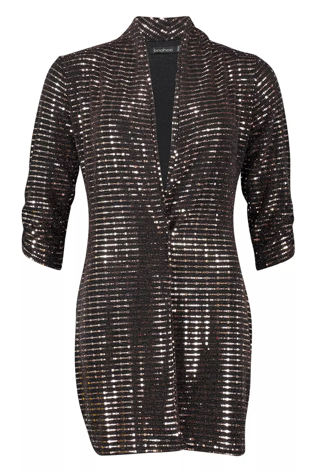 Boohoo metallic outlet blazer dress